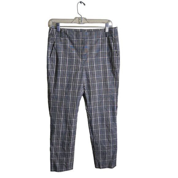 Brooks Brothers Red Fleece Glen Plaid Cotton Blend Flat Front Ankle Pants Size 4 - Picture 1 of 6